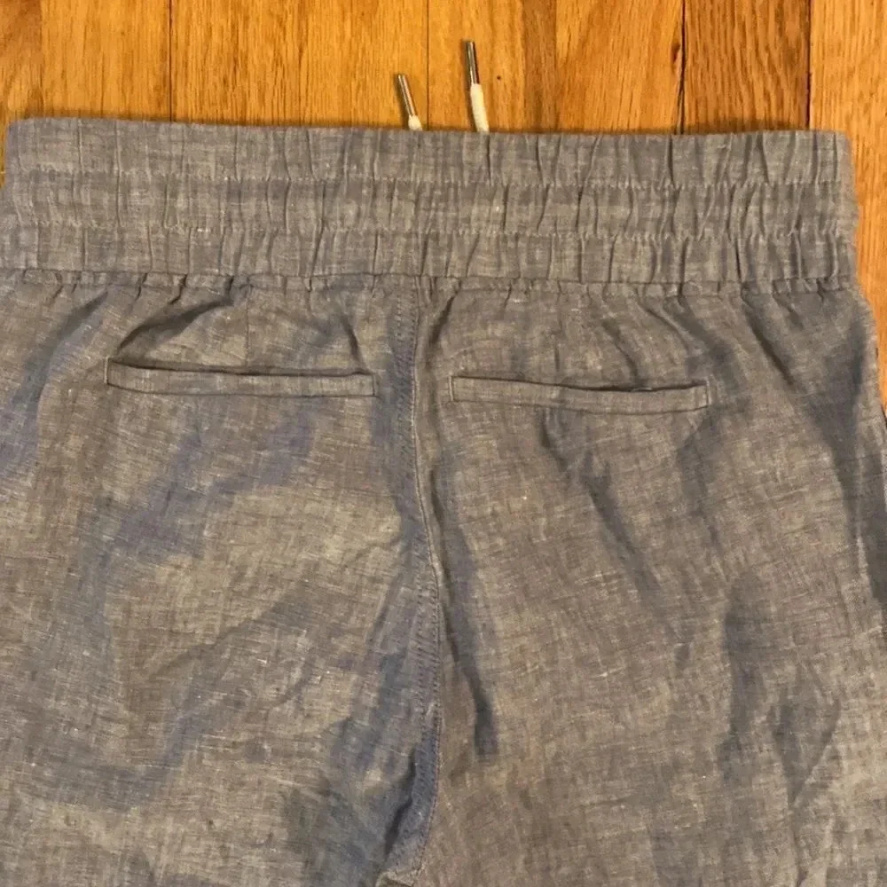 Athleta sz 2 Cabo Linen Jogger in chambray excellent pre owned condition